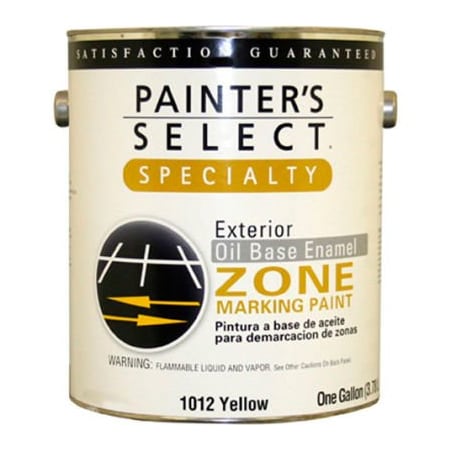 General Paint Painter's Select Oil Zone Marking Paint, Flat Finish, Yellow, Gallon - 353805
